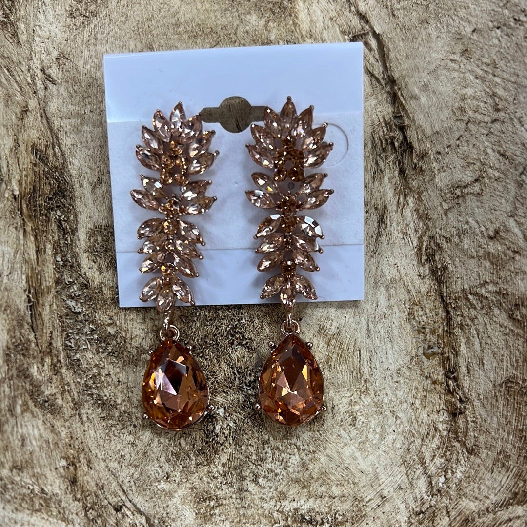 Rose gold store formal earrings