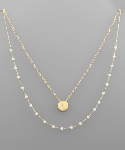 2 Layer Circle Gold Necklace