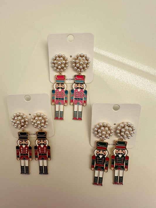 Multicolor Nutcracker Earrings