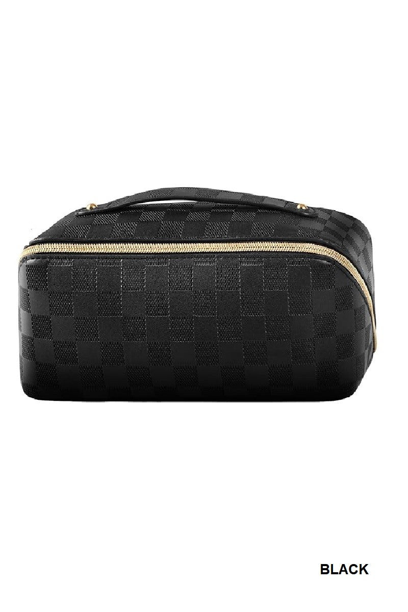 Checkered Makeup Bag