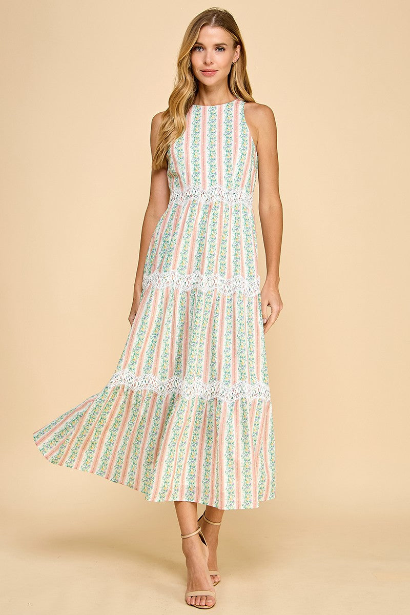 Peach Paradise Midi Dress