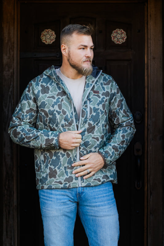 Marsh Wear Dark Green Mallard Camo Barnwell Puff Jacket