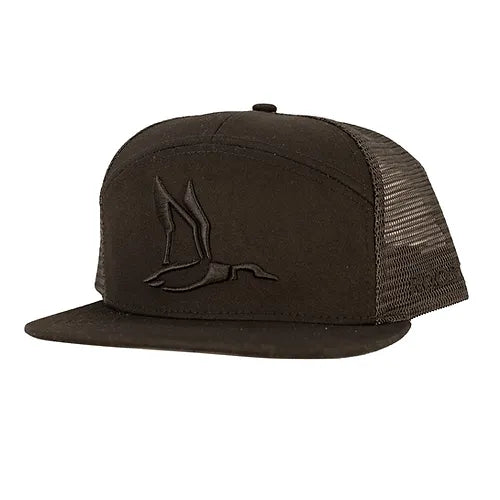 Roost 7 Panel Black Out Hat