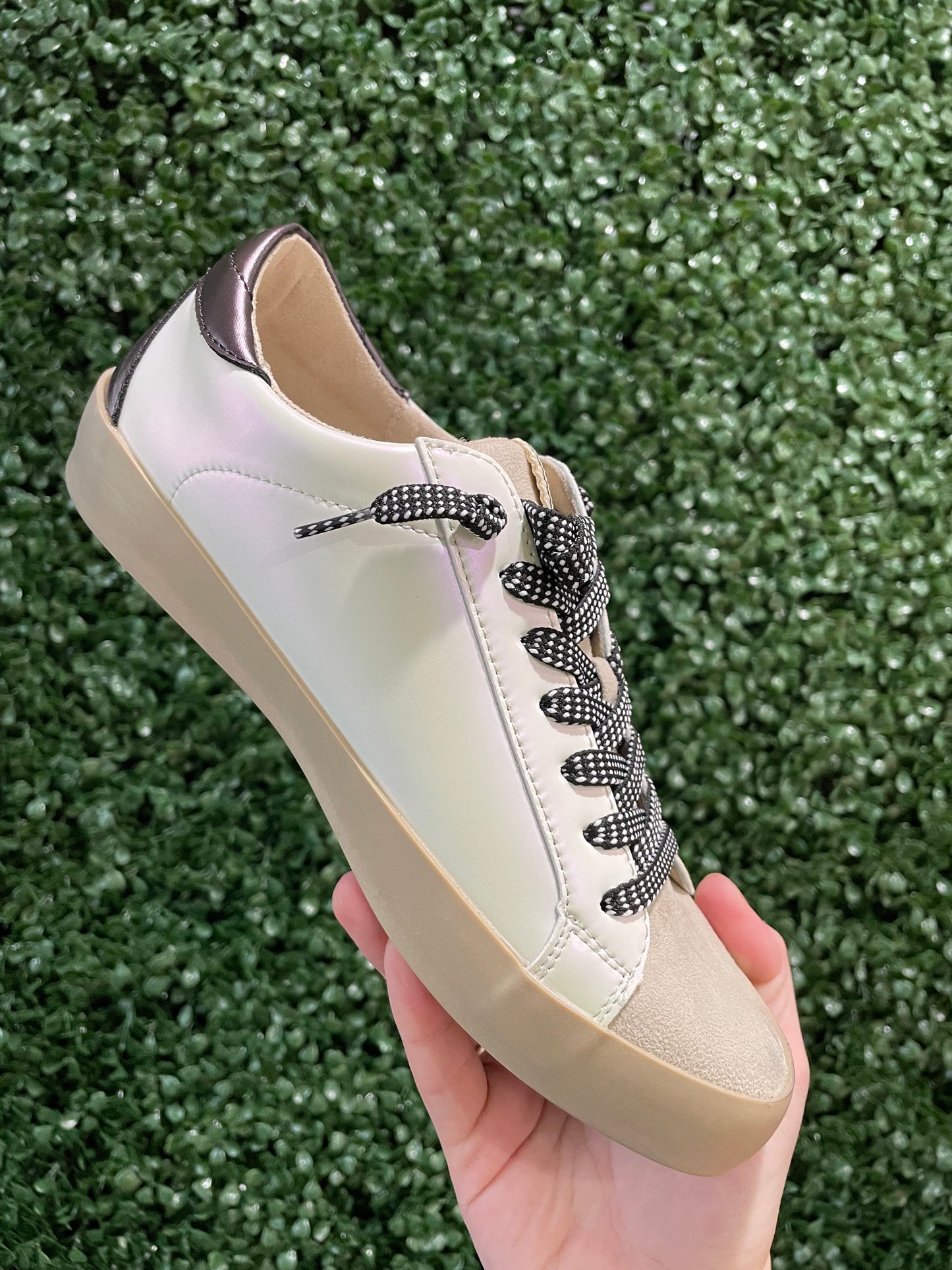 Shu Shop Mia White Metallic Sneakers