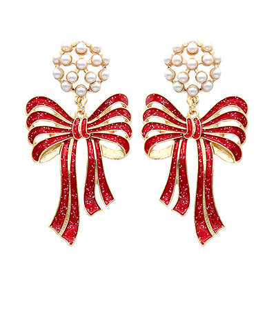 Christmas Bow Earrings