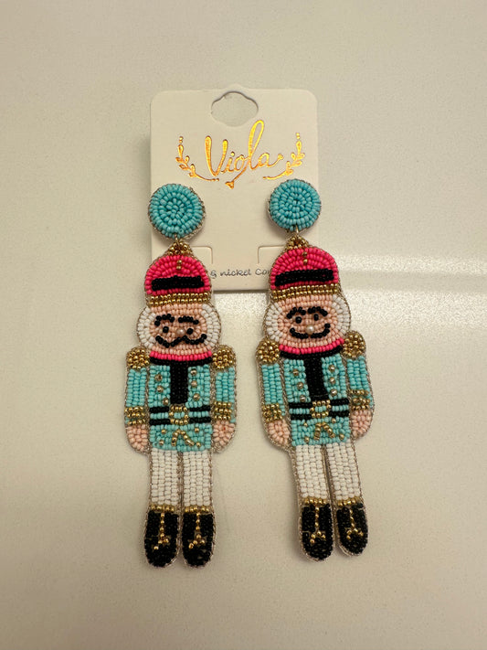 Beaded Nutcracker Earrings