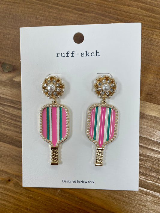 Beaded Pickleball Earrings