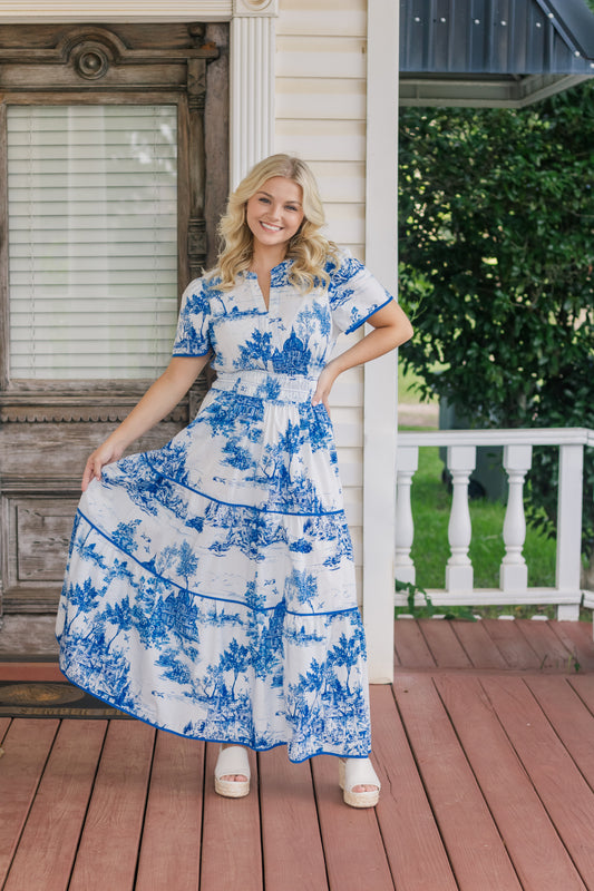 European Dreams Maxi Dress - Blue