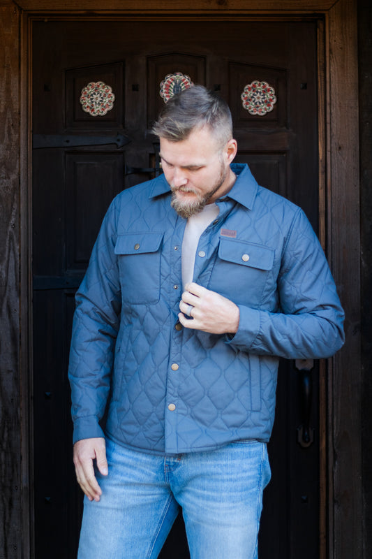 Marsh Wear Saluda Puff Shacket- Charcoal