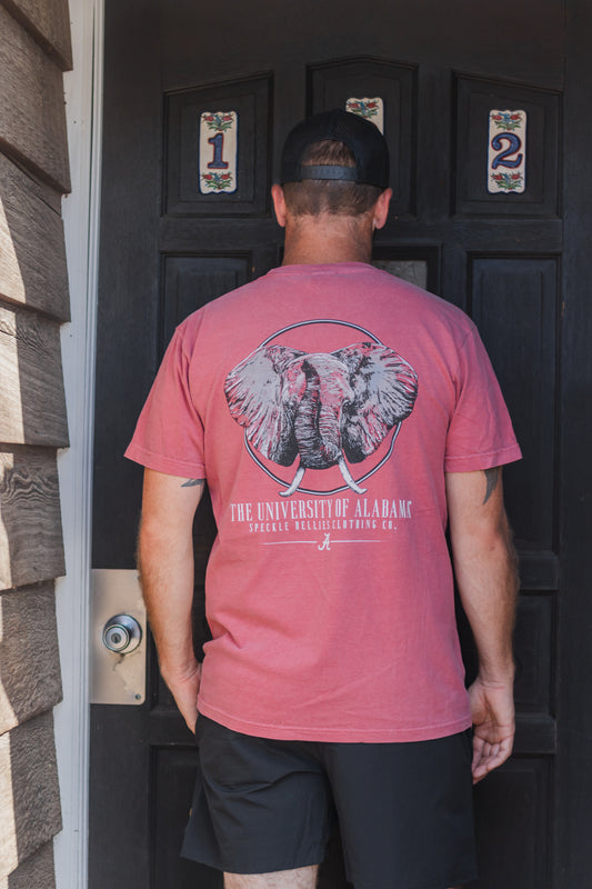 Speckle Bellies Alabama Circle Elephant Pocket Tee