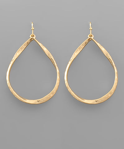 Hammered Teardrop Earrings