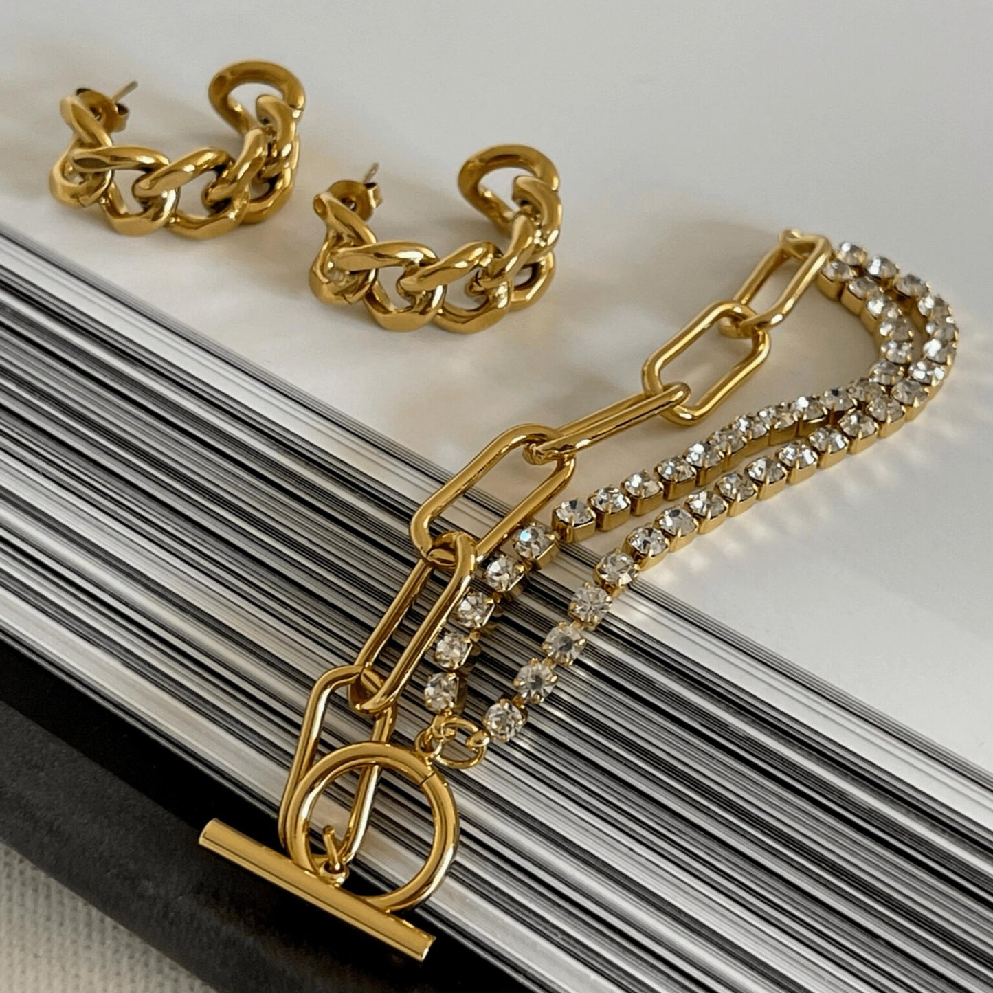 Ellie Vail Braxton Chain Hoop Earring