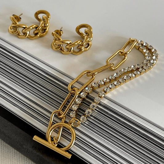 Ellie Vail Braxton Chain Hoop Earring