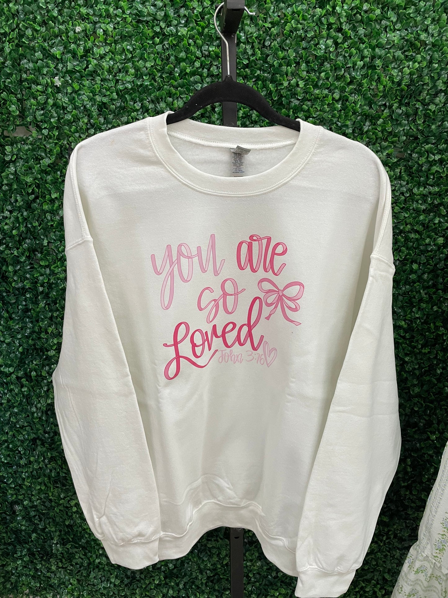 John 3:16 White Sweatshirt