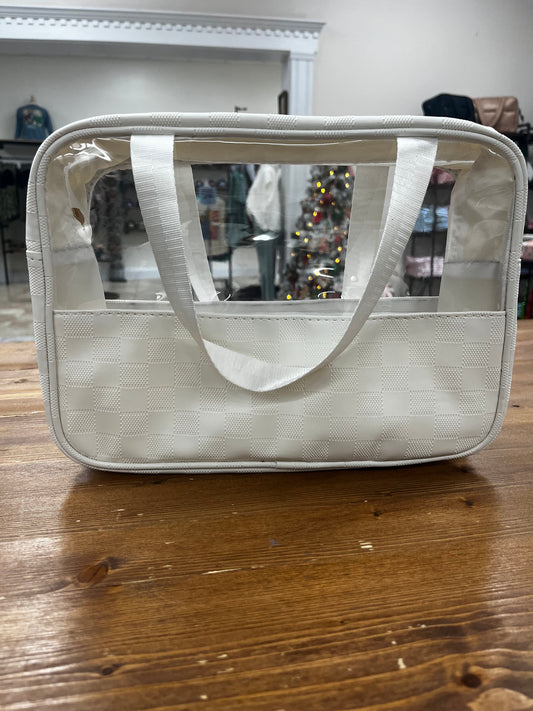 Checkered Clear Travel Bag