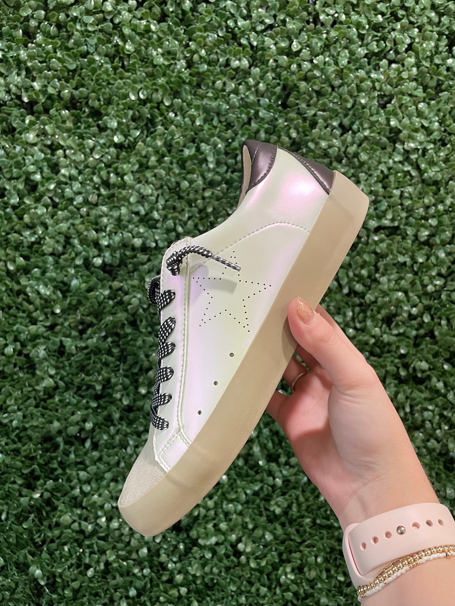 Shu Shop Mia White Metallic Sneakers