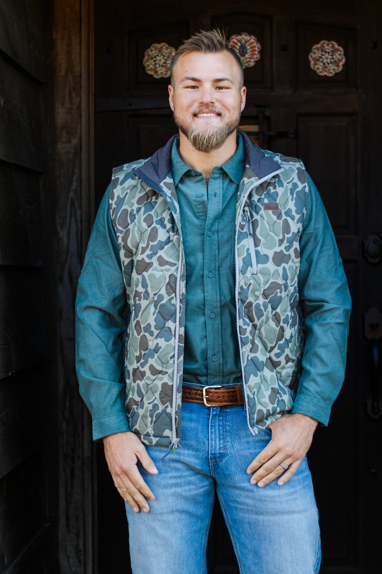 Marsh Wear Barnwell Puff Vest- Dark Green Mallard Camo