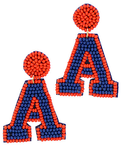 Beaded Auburn A Earrings