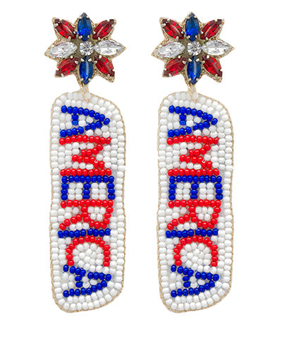 America Beaded Earrings