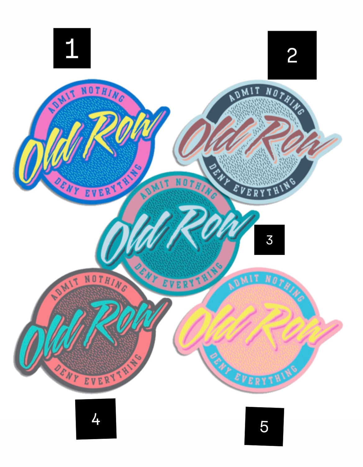 Old Row Circle Logo Sticker