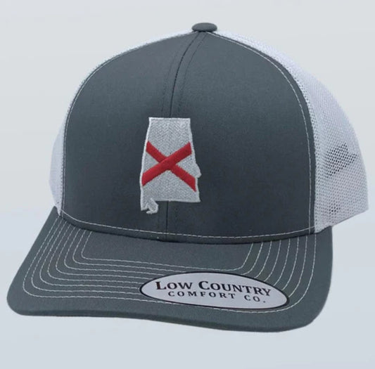 Alabama Flag Black/Red Hat