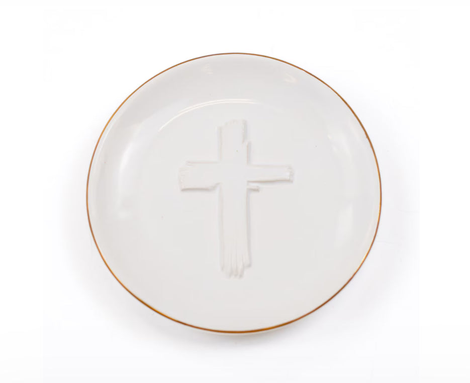 The Royal Standard Cross Embossed Trinket/Jewelry Dish