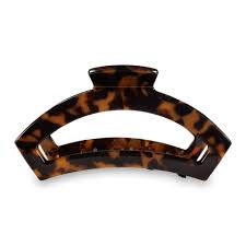 Teleties Open Large Claw Clip- Tortoise