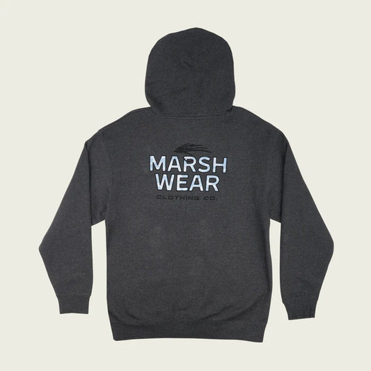 Marsh Wear Fly Patch Hoodie Charcoal Heather