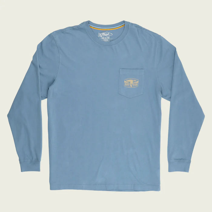 Marsh Wear Duck Patch Slate Blue LS Tee