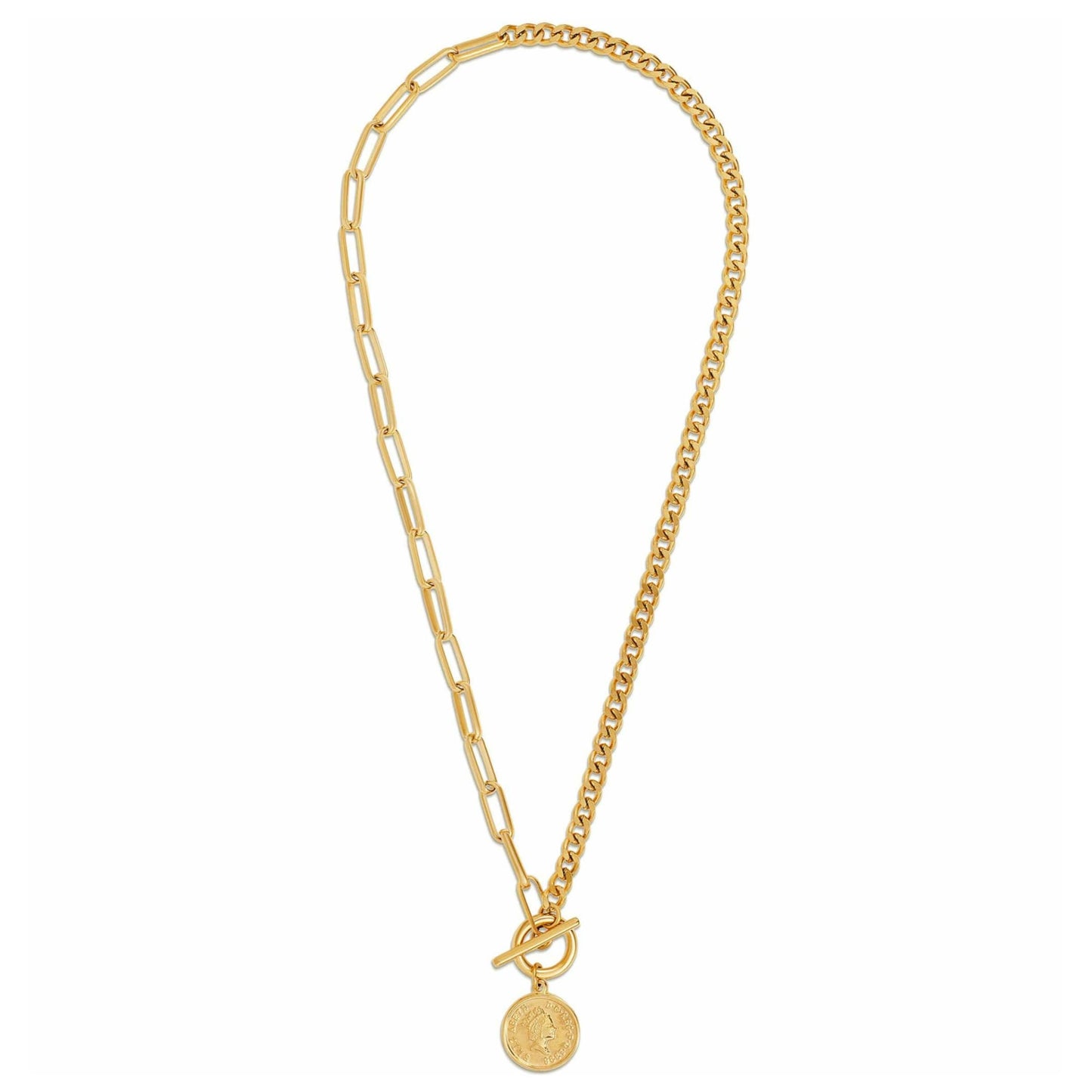 Ellie Vail Stacie Toggle Chain Coin Necklace