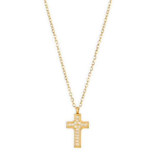 Ellie Vail Wyatt Mini Cross Pendant Necklace