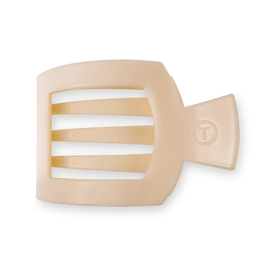 Teleties Almond Beige Large Flat Square Hair Clip