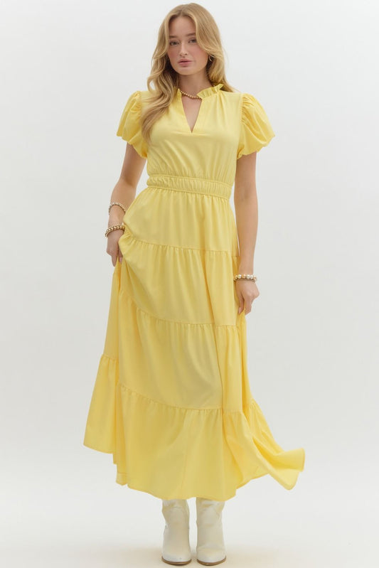 The Kelsey Dress - Lemon