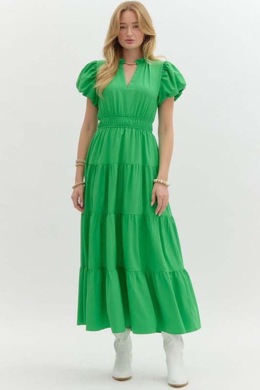 The Kelsey Dress - Kelly Green