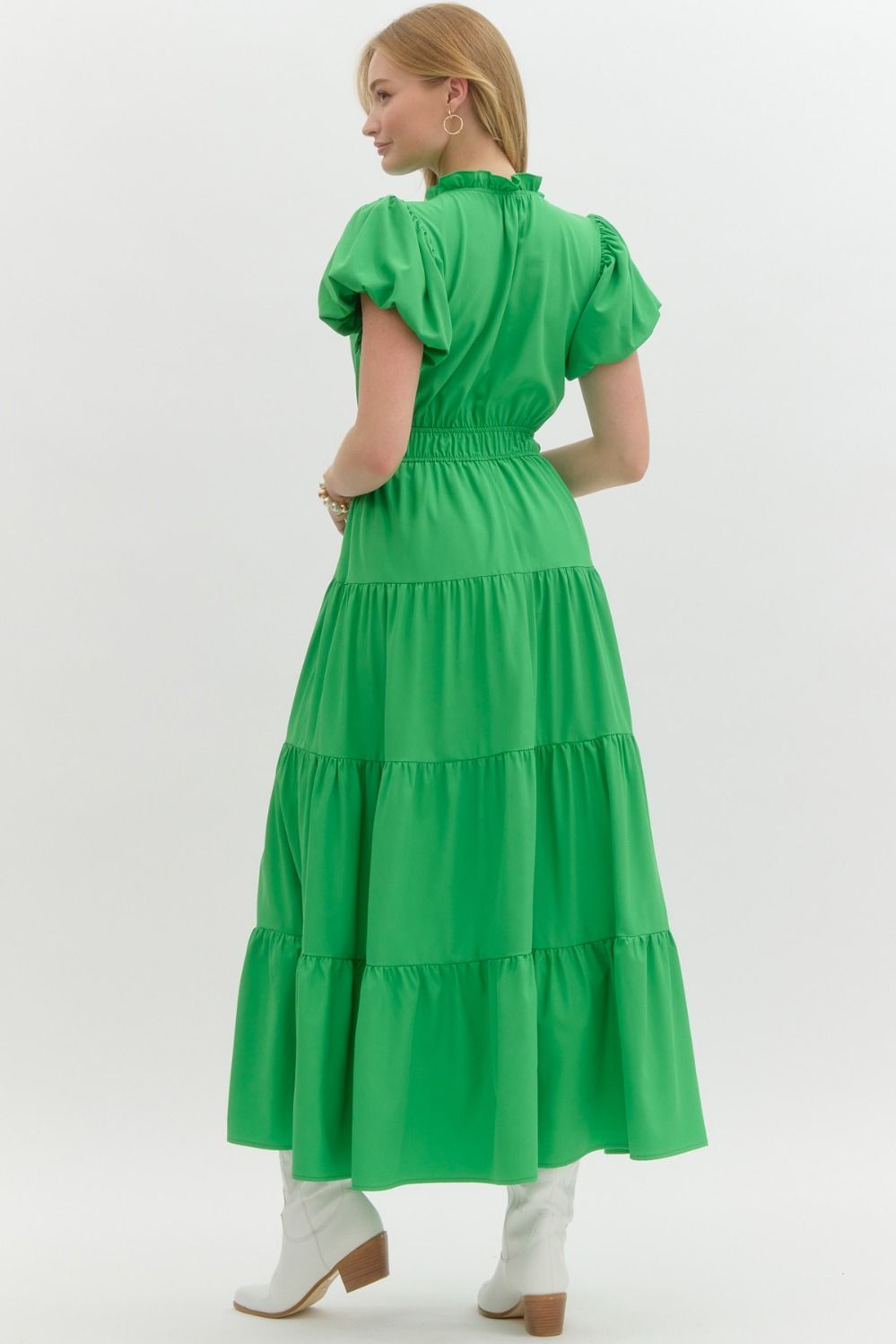 The Kelsey Dress - Kelly Green