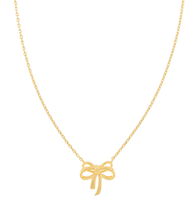 Dainty Gold Bow Necklace