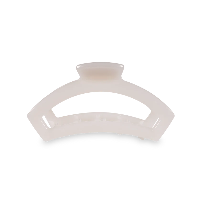 Teletie Open Small Claw Clip- Coconut White