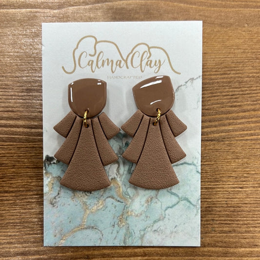 Calma Clay Angel Taupe Earrings